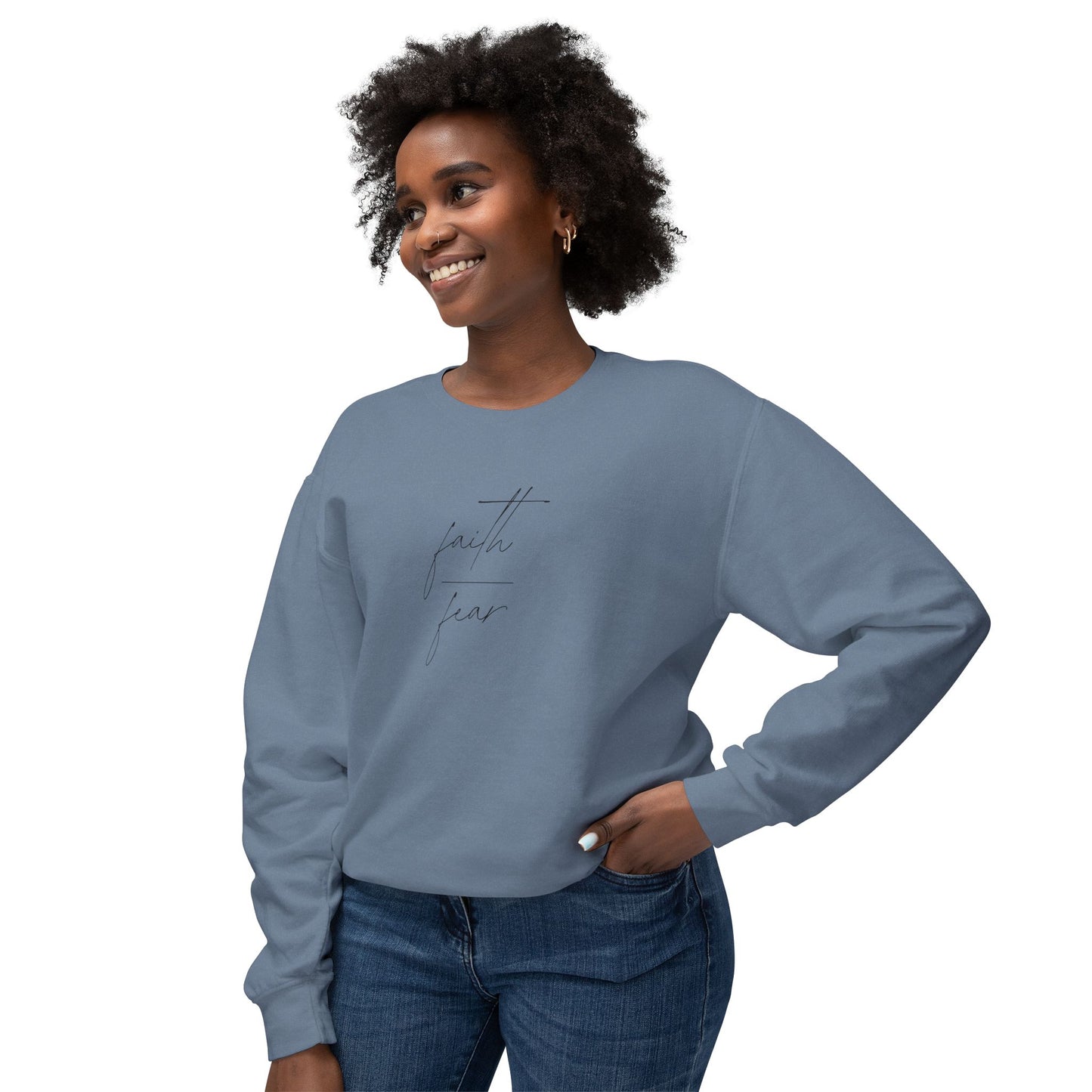Faith Over Fear Lightweight Crewneck