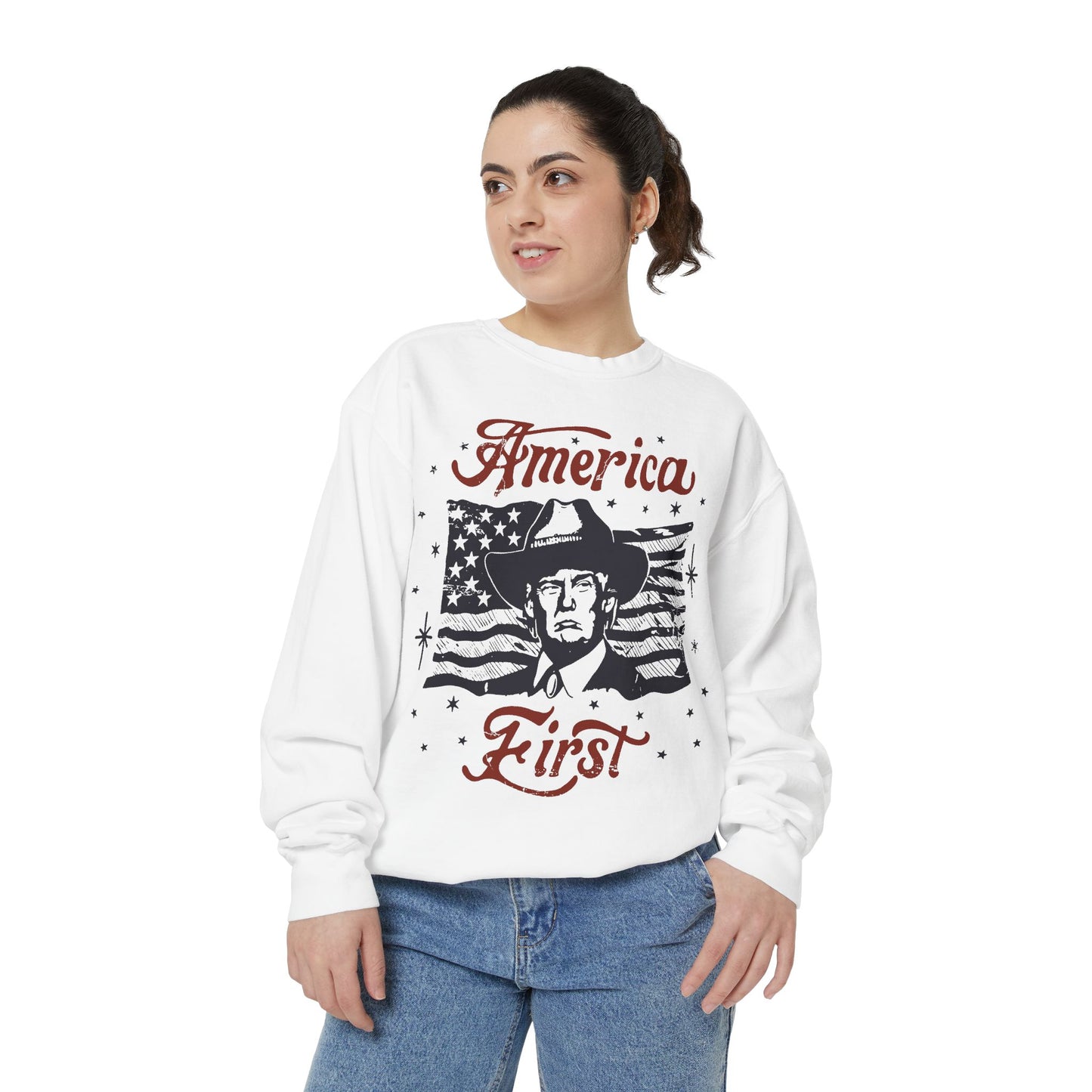 America First Trump Crewneck