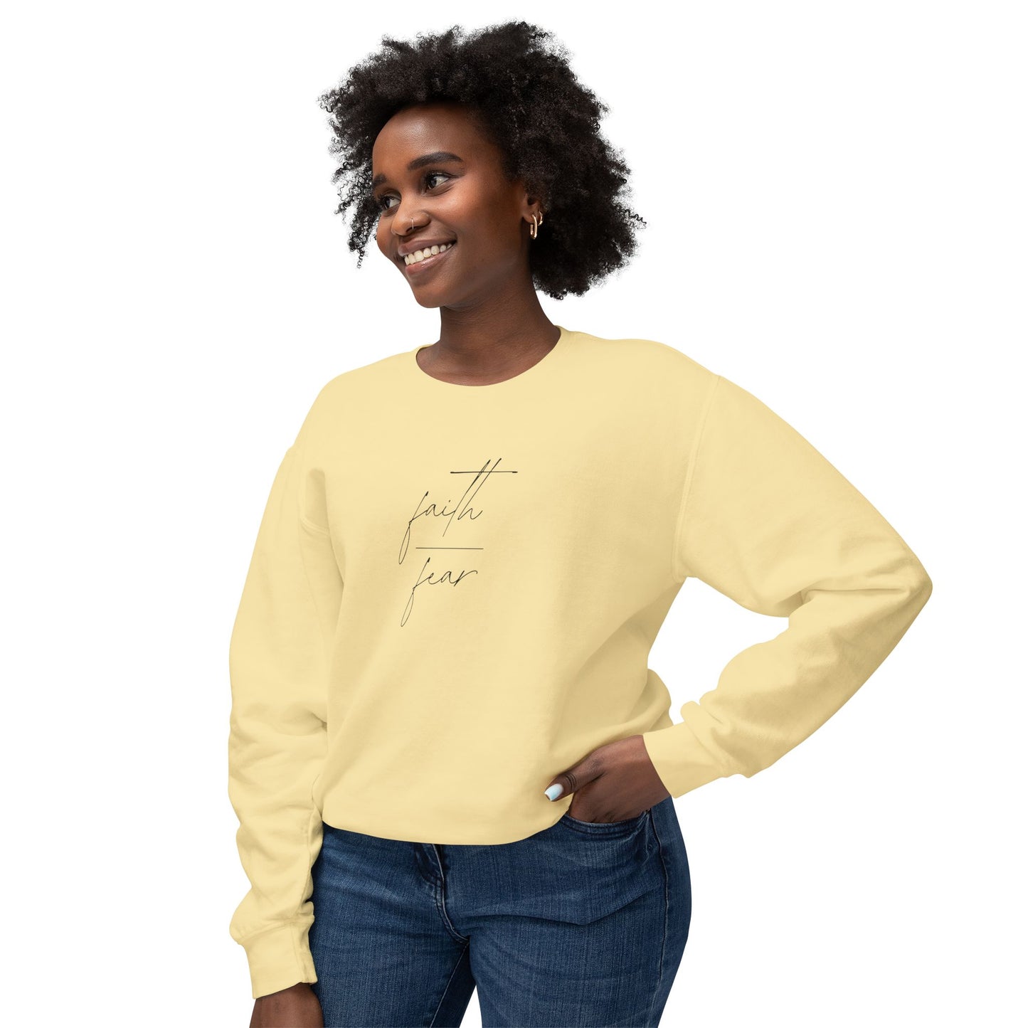 Faith Over Fear Lightweight Crewneck
