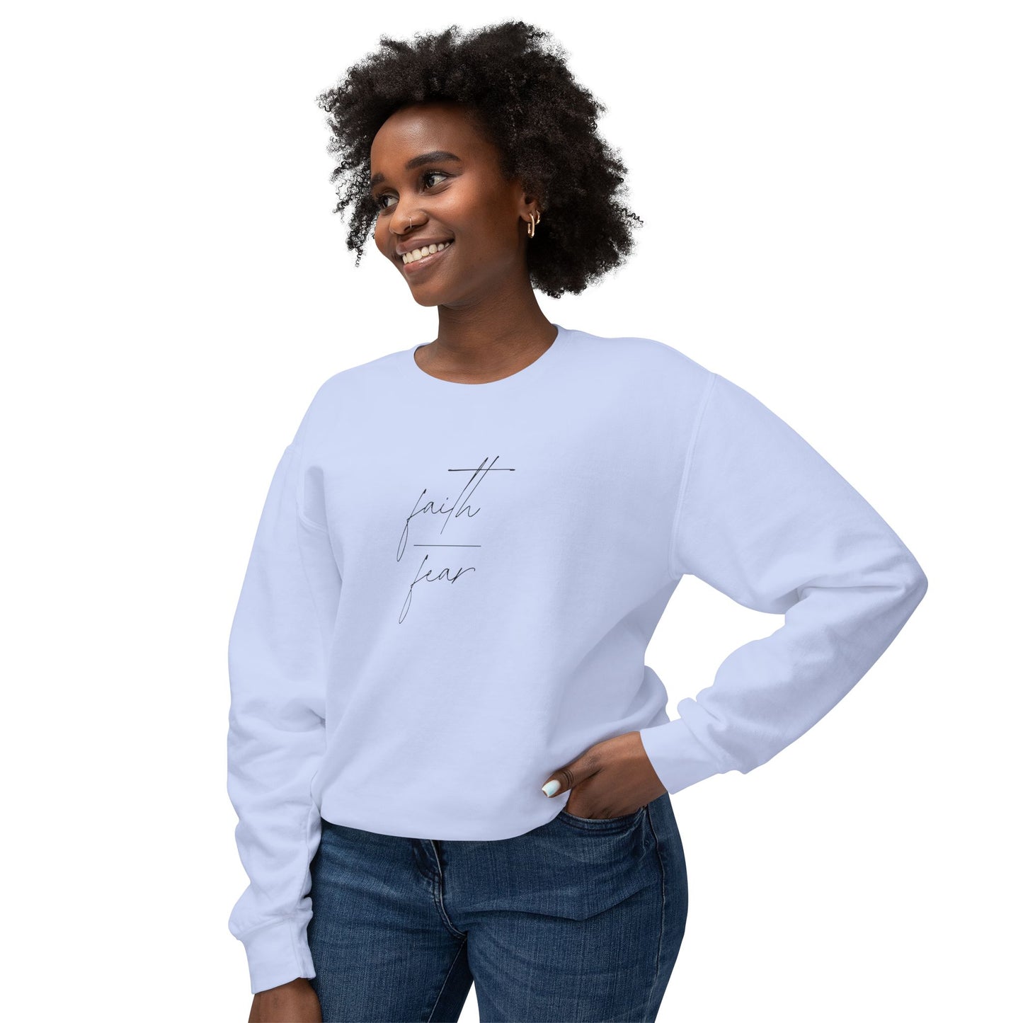 Faith Over Fear Lightweight Crewneck