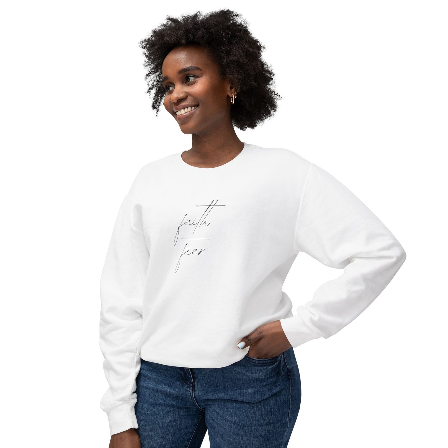 Faith Over Fear Lightweight Crewneck