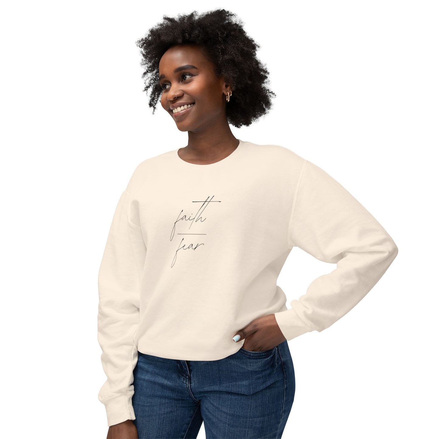 Faith Over Fear Lightweight Crewneck